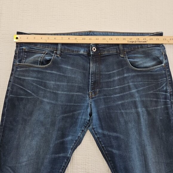 G-Star Raw Jeans 3301 Deconstructed Men's 42x36 Dark Wash Jeans Streetwear - Picture 6 of 15